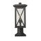 Z-Lite Brookside 1 Light Outdoor Pier Mounted Fixture, Black And Clear Seedy 583PHMR-533PM-BK - alternate 6
